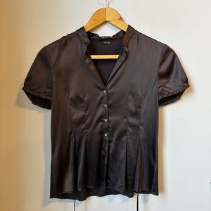 Theory Brown Silk Blouse
